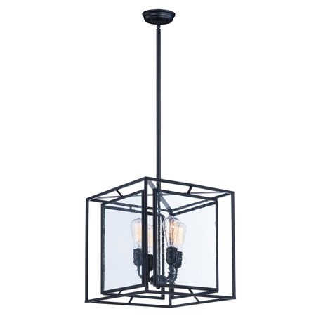 Maxim Lighting Era 4-Light Pendant W/Bulbs, Black 21675CDBK/BUL